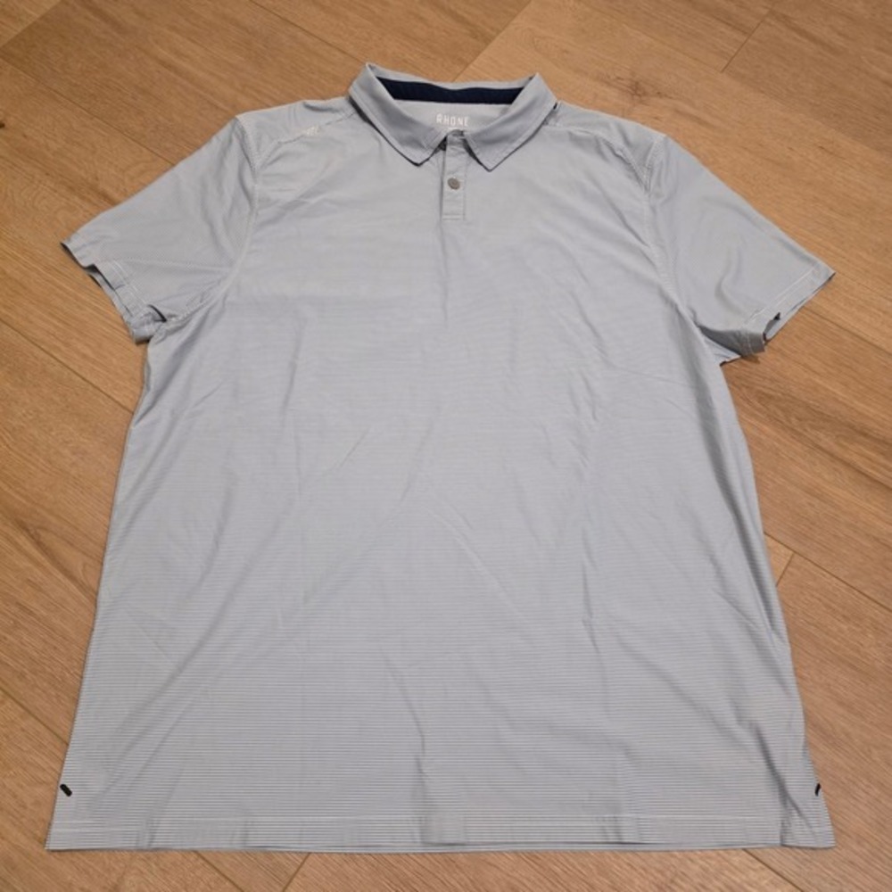 RHONE Performance Polo‎ Shirt XXL Striped Golf Casual Fine Italian Fabric